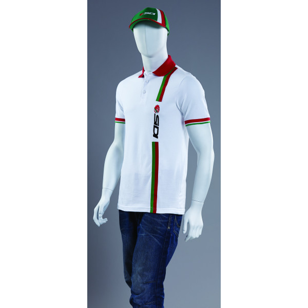 SIDI Sidi Casuals Polo Shirt-Strip White